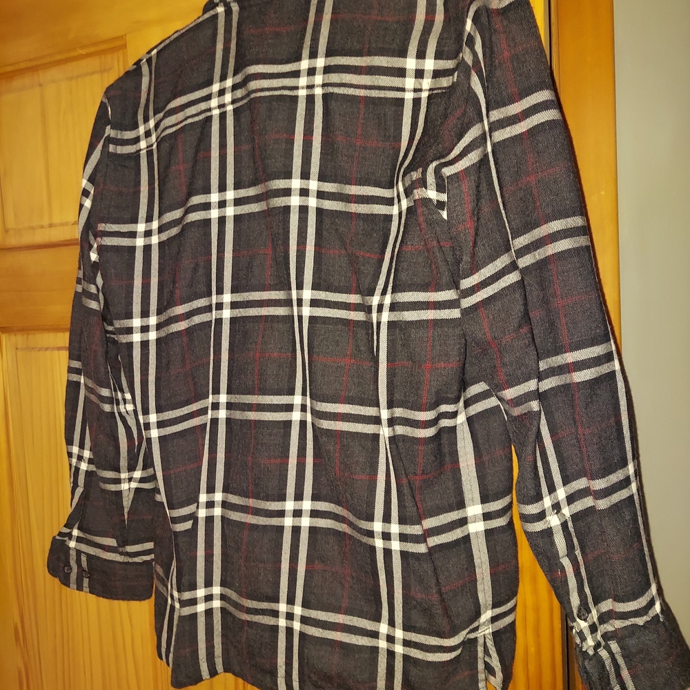 Lauren by Ralph Lauren Womens Black And Red Plaid Zip-Front Shirt Jacket Size S - Picture 11 of 11